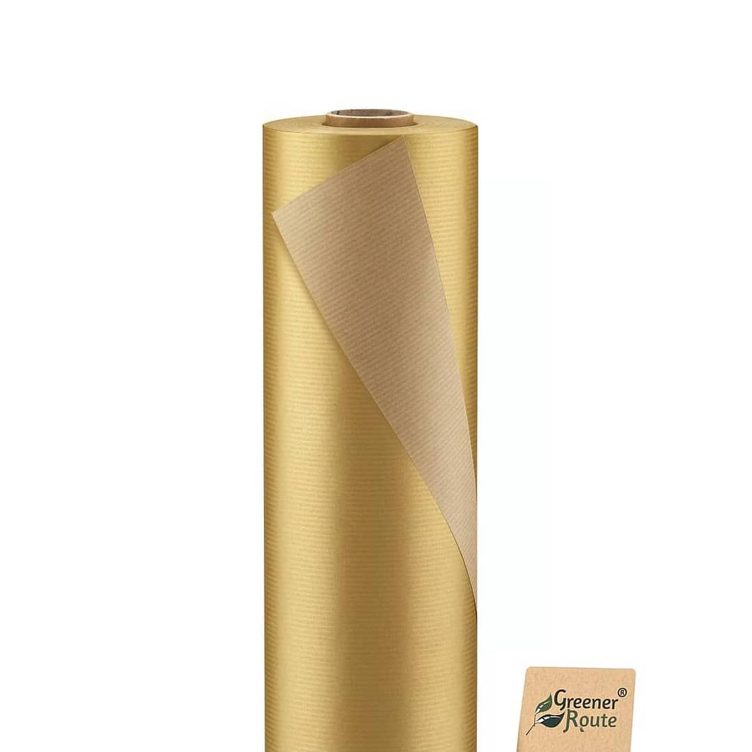 Wrapping Paper, W: 50 cm, 60 g, Gold, 100 M, 1 Roll