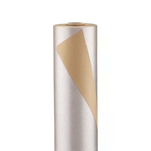 Silver kraft wrapping paper counter roll