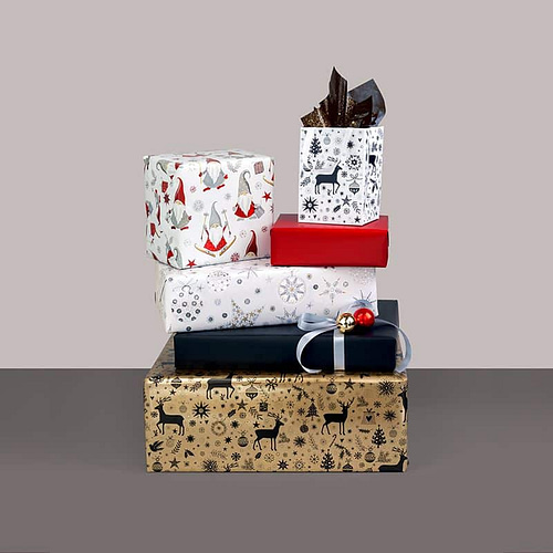 Pack of 5 Assorted Xmas Wrapping Paper