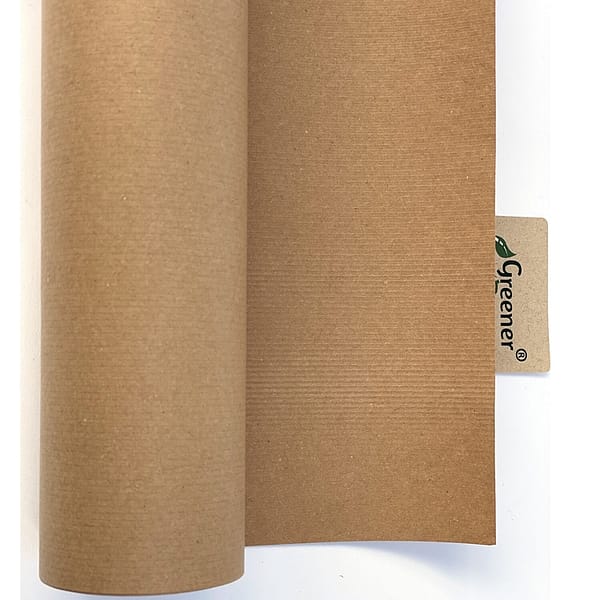 500x25m Imitation Kraft Paper Roll close up greener route