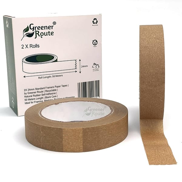 2x 24mm Framer Paper Tape with a natural rubber self adhesive